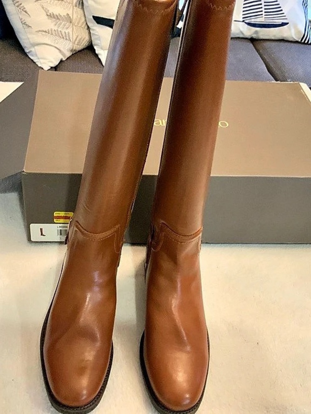 Franco Sarto Merina Riding Boot Tall Brown Boots new US 7.5 sku 3368